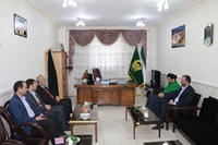 ديدار دكتر گازراني سرپرست شبكه بهداشت و درمان شهرستان با مدير عامل آستان مبارك حضرت حسين ابن موسي الكاظم (ع)