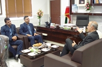 ديدار مدير بانك مهر اقتصاد با دكتر گازراني